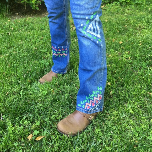 Geometric Pattern Jeans - Picture 3 of 8